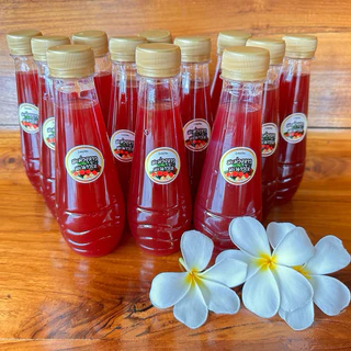 น้ำสมุนไพรมะม่วงหาวมะนาวโห่ ทำจากผลสุกแก่จัดสีดำ ขนาด 250 ml