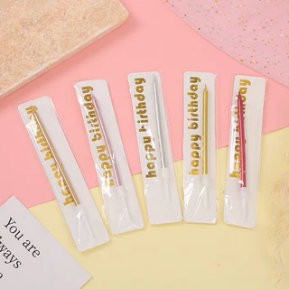 🔥พร้อมส่ง🔥เทียนวันเกิด เทียนดินสอเคลือบมุก เทียนวันเกิดแท่งเดียวสไตล์เกาหลี เทียนปักเค้ก เทียนหลากสี