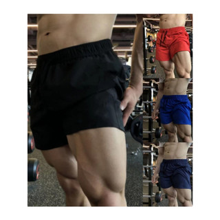 Magma Shop กางเกงขาสั้น กางเกงกีฬาขาสั้น กางเกงออกกำลังกายขาสั้น เนื้อผ้าบาง สวมใส่สบาย