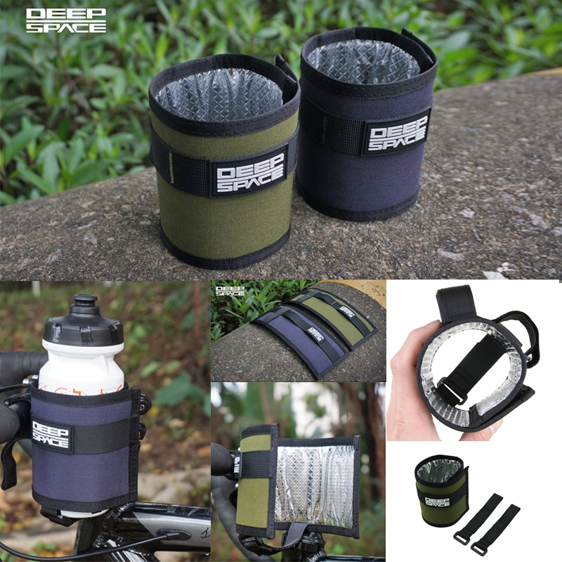 DEEPSPACE กระเป๋ารัดแฮนด์จักรยาน ปรับขนาดได้ ใส่กระติกน้ำ แก้วกาแฟ แก้วต่างๆได้ มีฟิล์มกันฉนวนความร้อนความเย็น