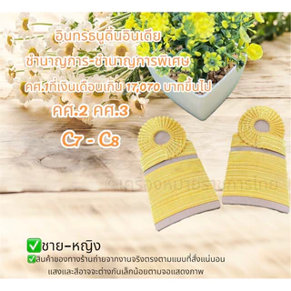(ราคาถูก งานดีส่งไว)อินทรธนูชุดปฏิบัติการ ระดับชำนาญการ ชำนาญการพิเศษ ดิ้นอินเดียเกรดเอ ดิ้นฝรั่งเศสแท้ อินทรธนูกากี
