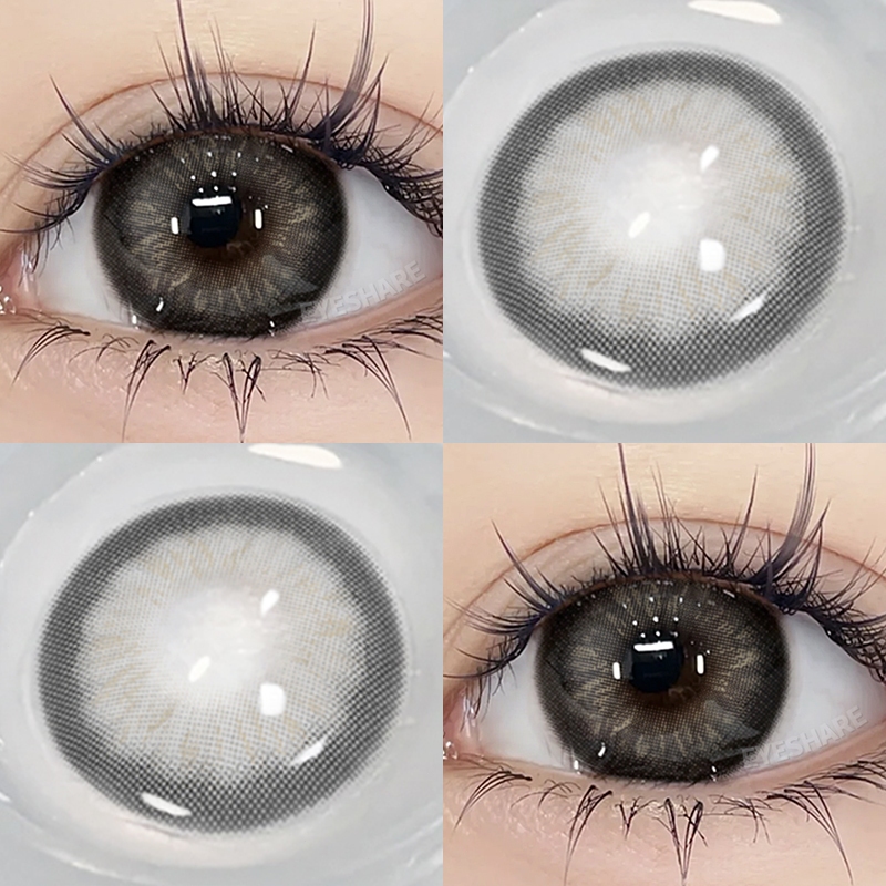 [COD]-Eyeshare คอนแทคเลนส์สีเทา Swan grey คอนแทคเลนส์สีตาขนาดใหญ่ 14.5 มม. 1 คู่ใช้ได้นานหนึ่งปีพร้อมจัดส่งฟรี