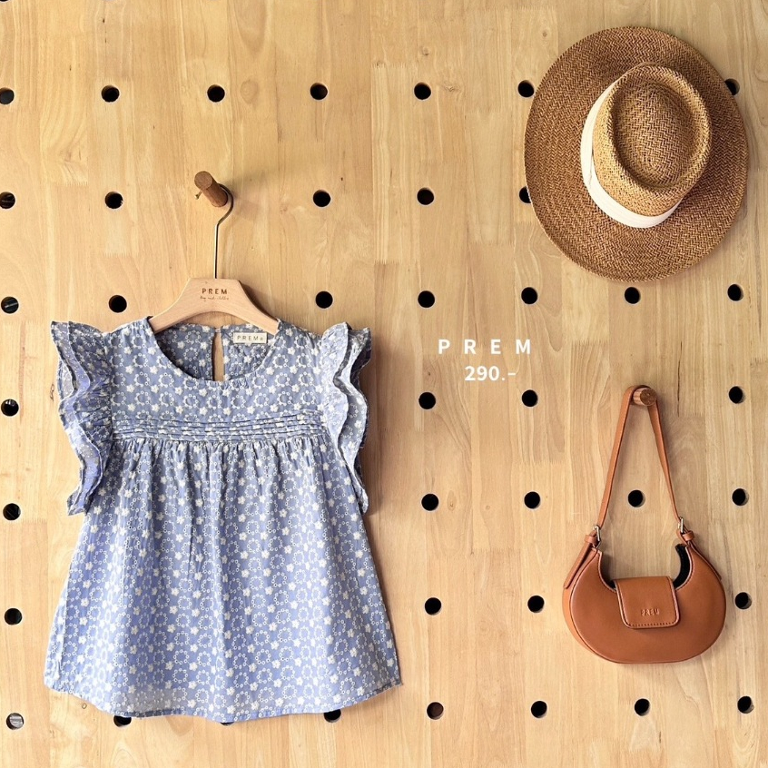 🕊️🌸เสื้อฮาเบอร์ ปักลายฉลุทั้งตัว แขนกุดระบาย #294🕊️🌸