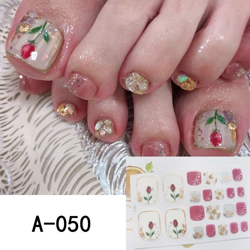 พร้อมส่ง สติกเกอร์ติดเล็บเท้า+ มือ สุดฮิต งานสวยมาก