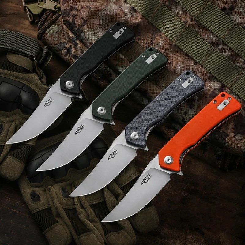 มีดพับGanzo FH923 ของแท้100% ใบมีดยาว 8.7 ซม.ใบเรียบ เหล็ก D2 วัสดุด้าม G10