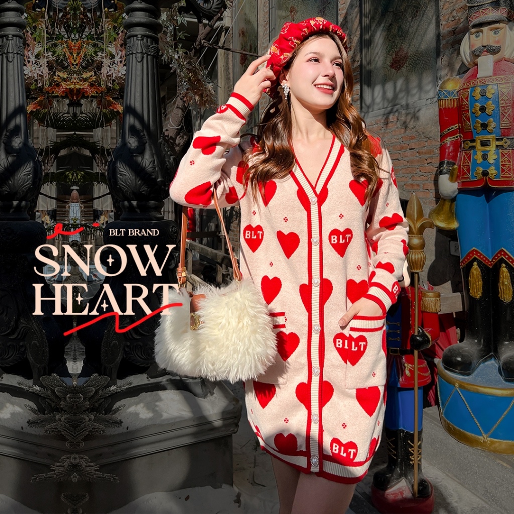 MYT x BLT BRAND : [BT302] : Snow Heart : Dress เดรสพรมหัวใจแดง