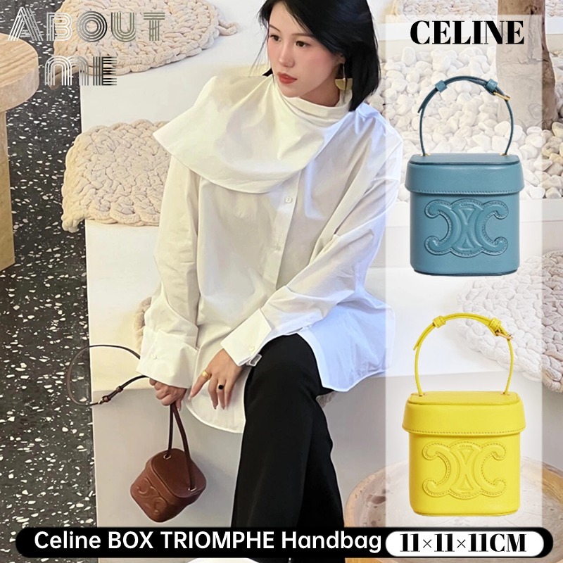 เซลีน Celine BOX TRIOMPHE Handbag ✨กระเป๋าถือผู้หญิง & กระเป๋าสะพายข้าง