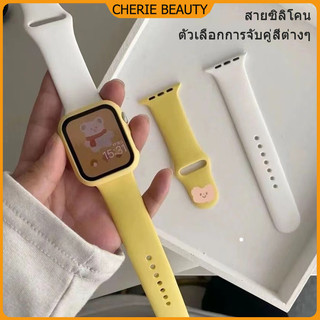 สายซิลิโคนสองสีเหมาะสำหรับ iwatch 11/10/9/8/7/6/5/4/3/2/1/se สายรัดจับคู่สี ultra 49mm46mm38mm41mm42mm40mm45mm44mm
