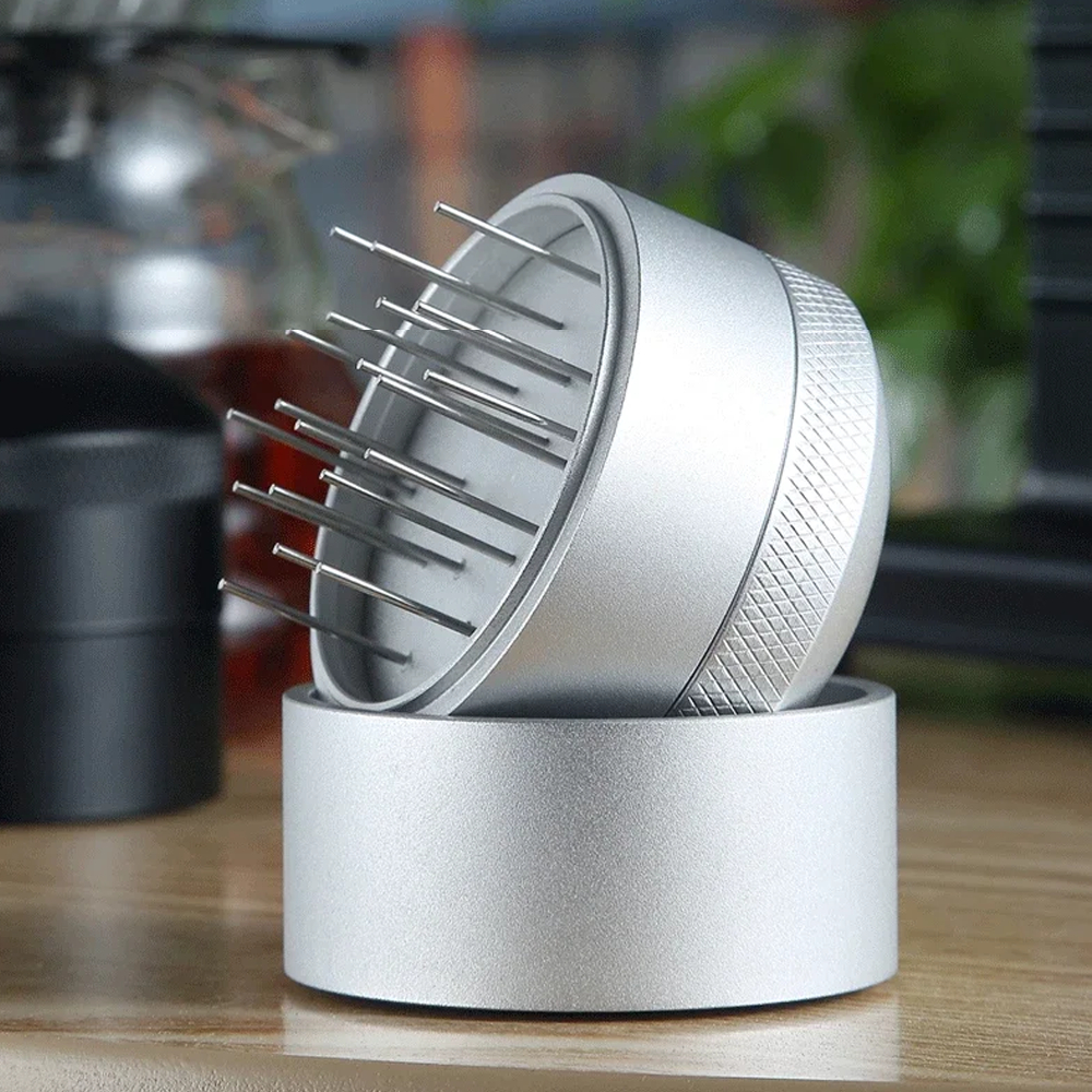 พร้อมส่ง!! Coffee Needle Tamper แทมเปอร์เข็ม เกลี่ยผงกาแฟ 51/58mm. สีดำและเงิน ราคา ถูกที่สุด ดีลบีเคเค แกลเลอรีภาพที่ 8