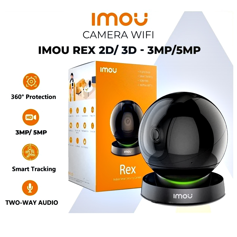 กล้องวงจรปิดDahua IMOU REX 2D 3MP/5MP Wi-Fi Camera ครอบคลุม 355° พูดคุยได้สองทิศทางและSmart Tracking