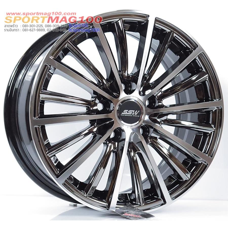 ล้อแม็กซ์ SSW Kranze166 สีแบล็คโคมหน้าเงา  6.5-16นื้ว 5รู112 ET45 [21276]