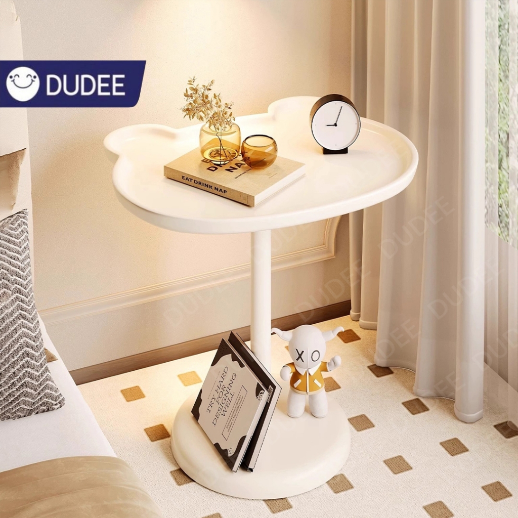 DUDEE โต๊ะข้างเตียง รุ่น DD205 ทรงหูหมีน่ารัก รับน้ำหนักได้ดี ทำความสะอาดง่าย สวยงาม ทันสมัย