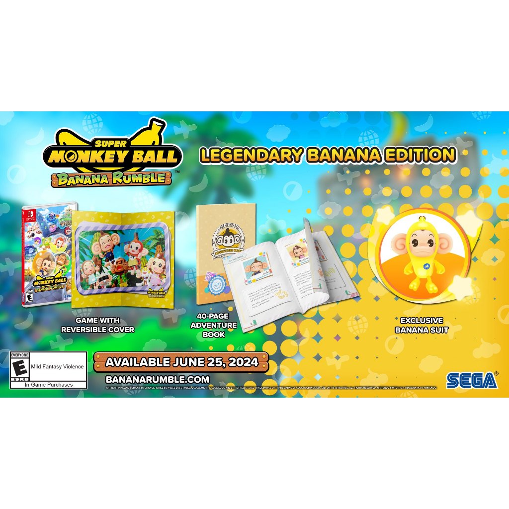 [พร้อมส่ง]Nintendo: Super Monkey Ball Banana Rumble Legendary Banana Edition (US Z1 แท้เมกา) - Nintendo Switch