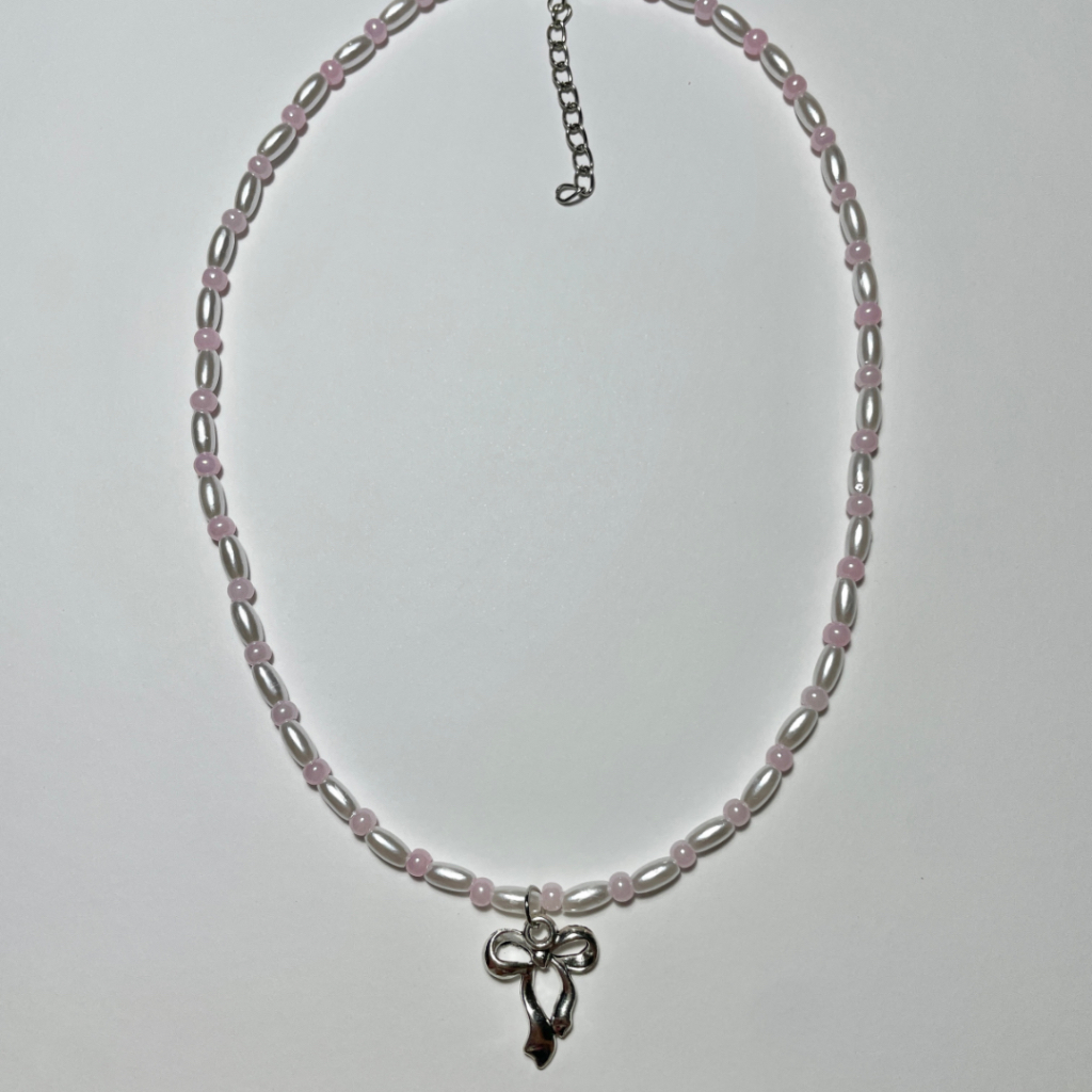 Ribbon neccklace (สร้อยคอปรับระดับได้) ♡₊⁺