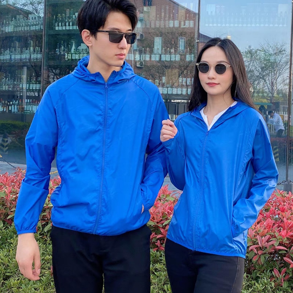 เสื้อผ้ากันแดดสำหรับผู้ชายและผู้หญิงฤดูร้อนบางเบาระบายอากาศแขนยาวผิวคลุมด้วยผ้ากลางแจ้ง