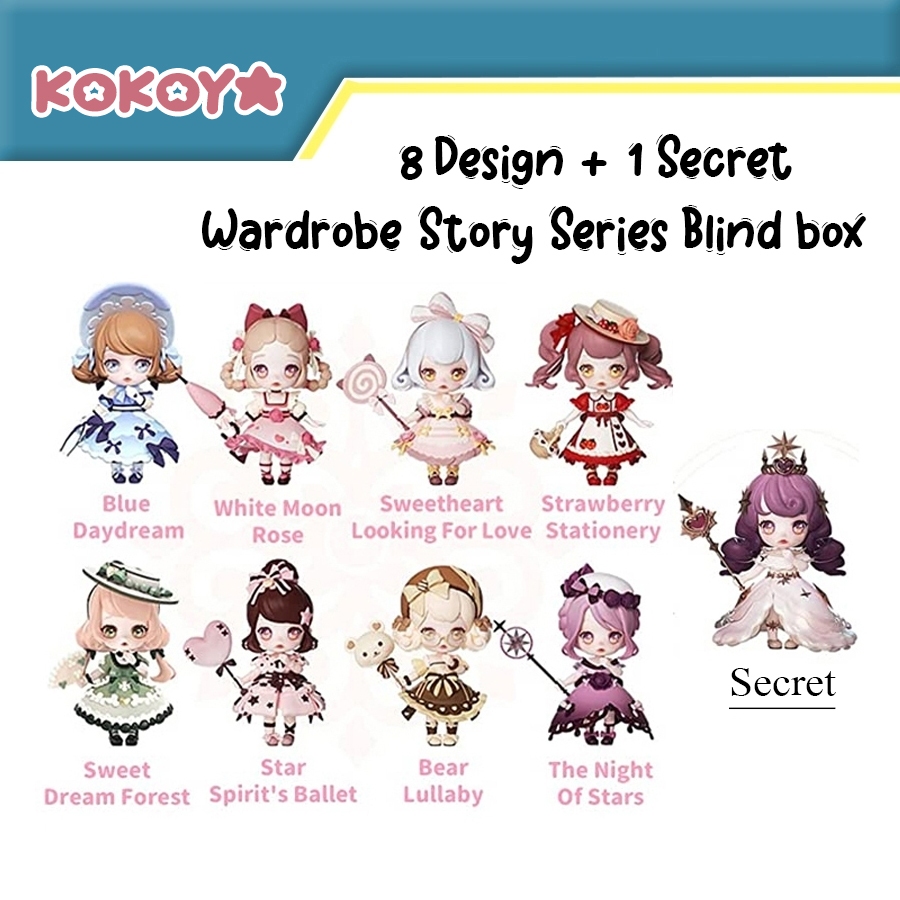 (พร้อมส่ง) กล่องสุ่ม ฟิกเกอร์ กล่องจุ่ม Kokoya Wardrobe Story Series Blind box โมเดล ของแท้