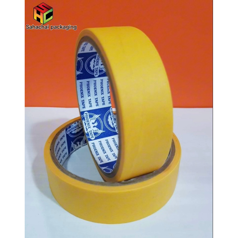 เทปกาวย่นสี {แบบม้วน}Masking tape ขนาด2”ยาว20หลา