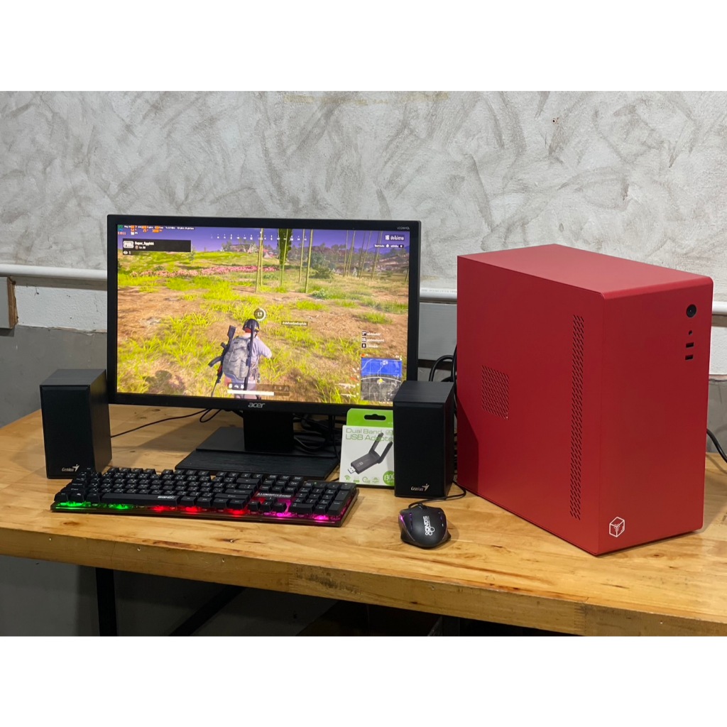 คอมชุด จอ22นิ้ว เล่นเกมส์ ทํางาน ตัดต่อ ปล่อยบอท XEON2697v2 12C 24T turbo 3.5Ghz / X79 /ram16GB /RX4
