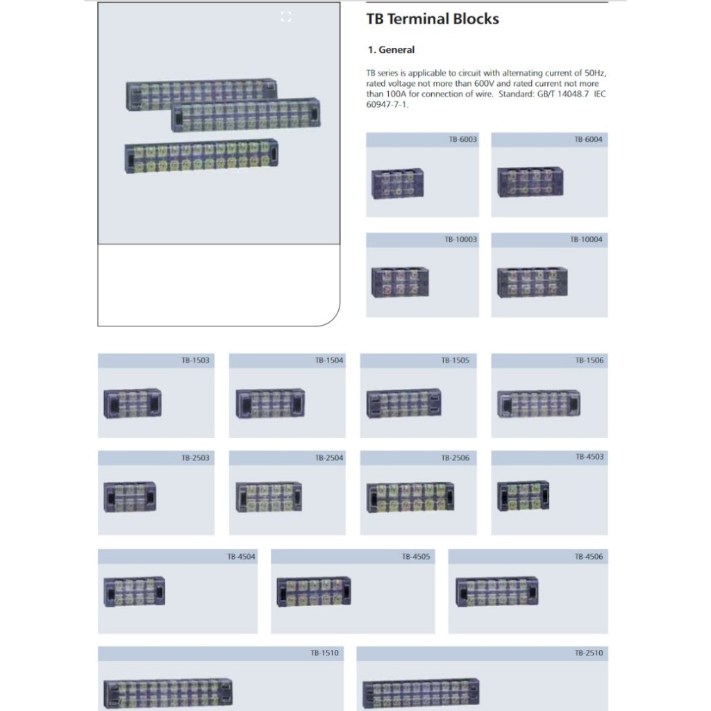 TB-1503 TB-1504 TB-1506 TB Terminal Blocks เทอร์มินอลบล็อก 15A  (รับประกันสินค้า 6 เดือน) มีสินค้าพร้อมส่งในไทย ราคา ถูกที่สุด ดีลบีเคเค แกลเลอรีภาพที่ 7