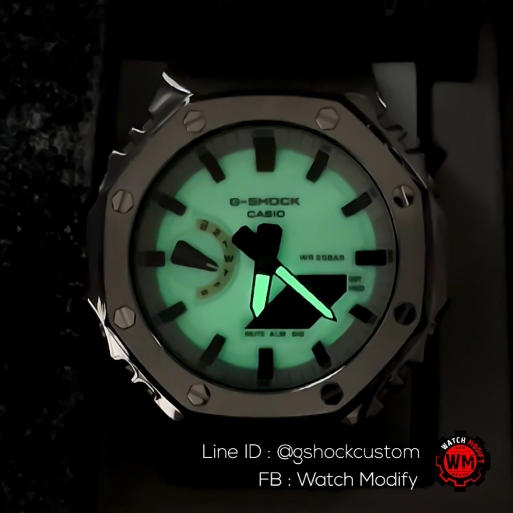 G-SHOCK Customized Metal Face Super Lume Dial Ga-2100HD-8A