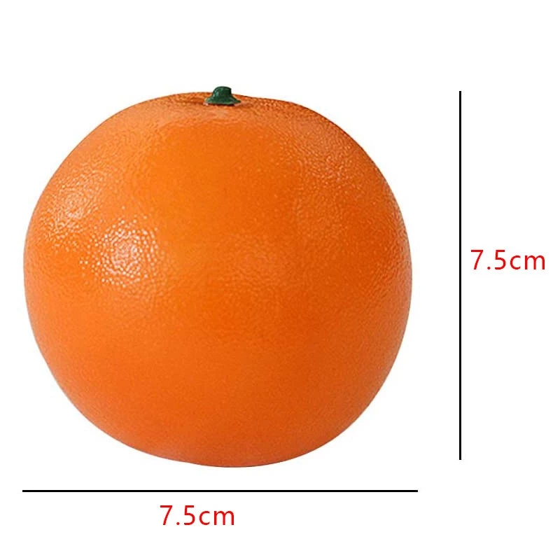 FR-32ส่งจากไทย ผลไม้ปลอม ส้มปลอม 2ไซส์ 7.5*6 cm./7.5*7.5cm.