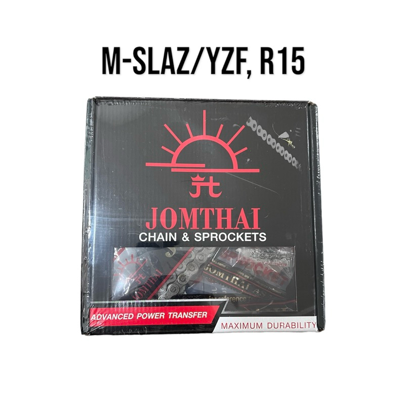 ชุดโซ่สเตอร์ Jomthai พระอาทิตย์ สำหรับ M-Slaz, R15 เบอร์ 428 15T-47T-132L ของแท้ ตราพระอาทิตย์ ได้ทั้งชุด คุณภาพดี
