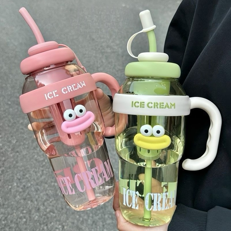 แก้วใส่น้ำ ขนาดใหญ่ แก้วหนาใสแข็งแรง ขนาด 1300 ml สำหรับใส่เครื่องดื่ม มีหลายสีให้เลือก