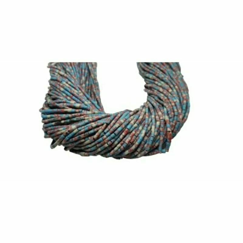 หินหลากสี 1 เส้น หินเทอร์ควอยส์ หินฮาวไลท์ เม็ดขนาด 2มม. 1 Strand of Multi Stone Heishi 2mm Bead Jewelry Making Supply - รูปที่ 3