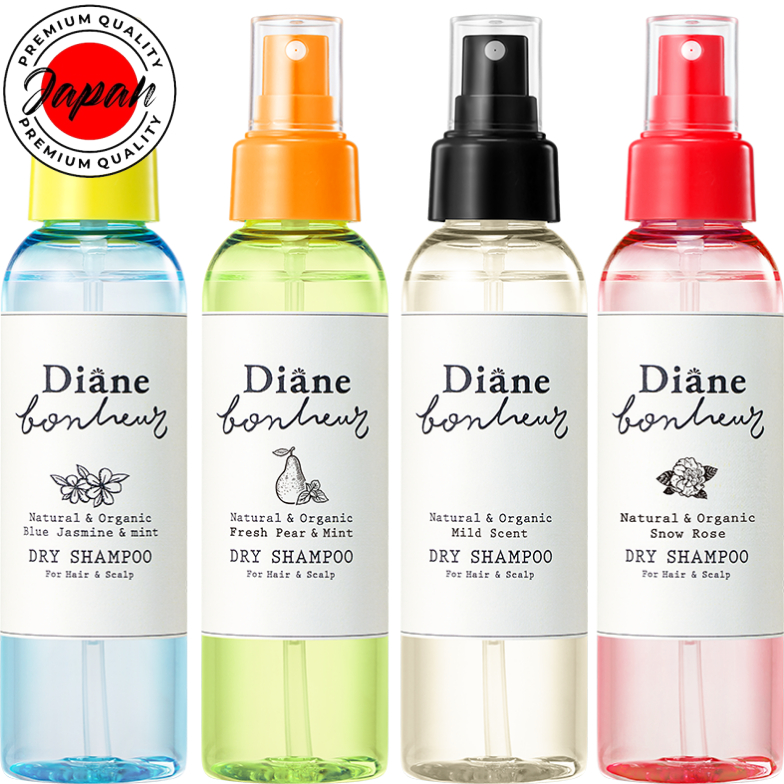 Diane bonheur Dry Shampoo 120ml/55ml Made in Japan [BLUE JASMINE & MINT/SNOW ROSE/FRESH PEAR & MINT/MILD SCENT] Body Mist Vegan ของแท้ 100% ส่งตรงจากญี่ปุ่น