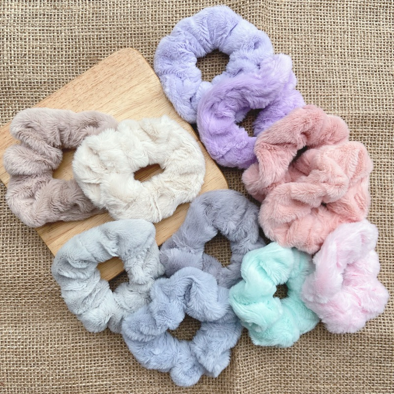 [10cm] ยางมัดผมโดนัทผ้าขนนุ่มๆ ราคาต่อ1ชิ้น พร้อมส่ง