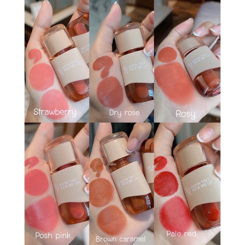 ลิป Kota สีสวยละมุน ติดทน ไม่ติดแมส KOTA LIP TINT PICK ME UP มี 6 สี ให้เลือก