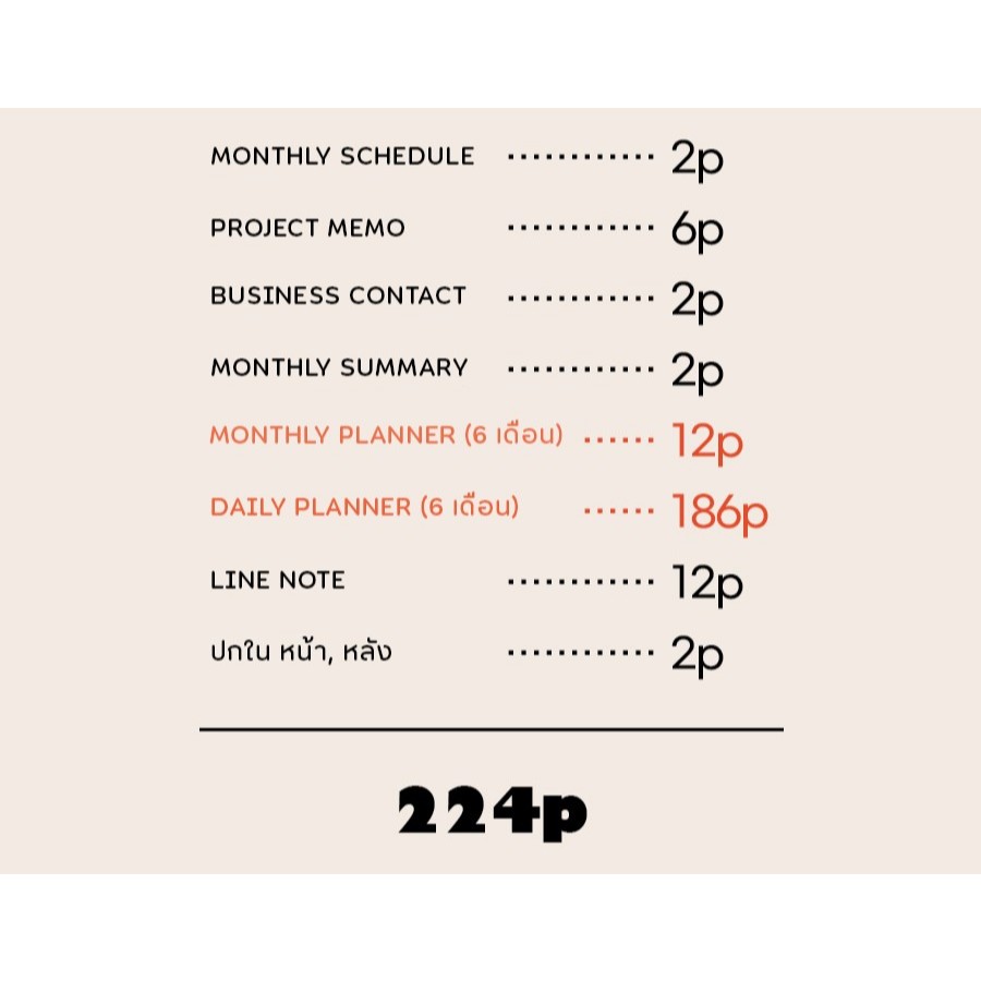 Worker’s Planner for Freelancer แพลนเนอร์วางแผนงานสำหรับฟรีแลนเซอร์ ราคา ถูกที่สุด ดีลบีเคเค แกลเลอรีภาพที่ 8