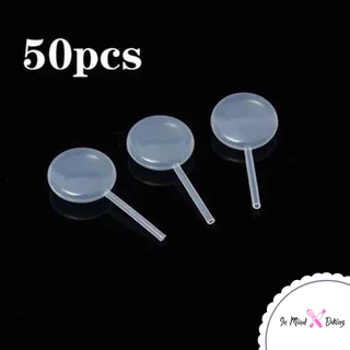 หลอดหยดสี ดรอปเปอร์หยดสี หลอดบีบแยม หลอดซอส หลอดหยดสีพลาสติก หลอดบีบซอส สำหรับขนมอบ เบเกอรี่ ขนาด 4 ml.(แพค 50ชิ้น)