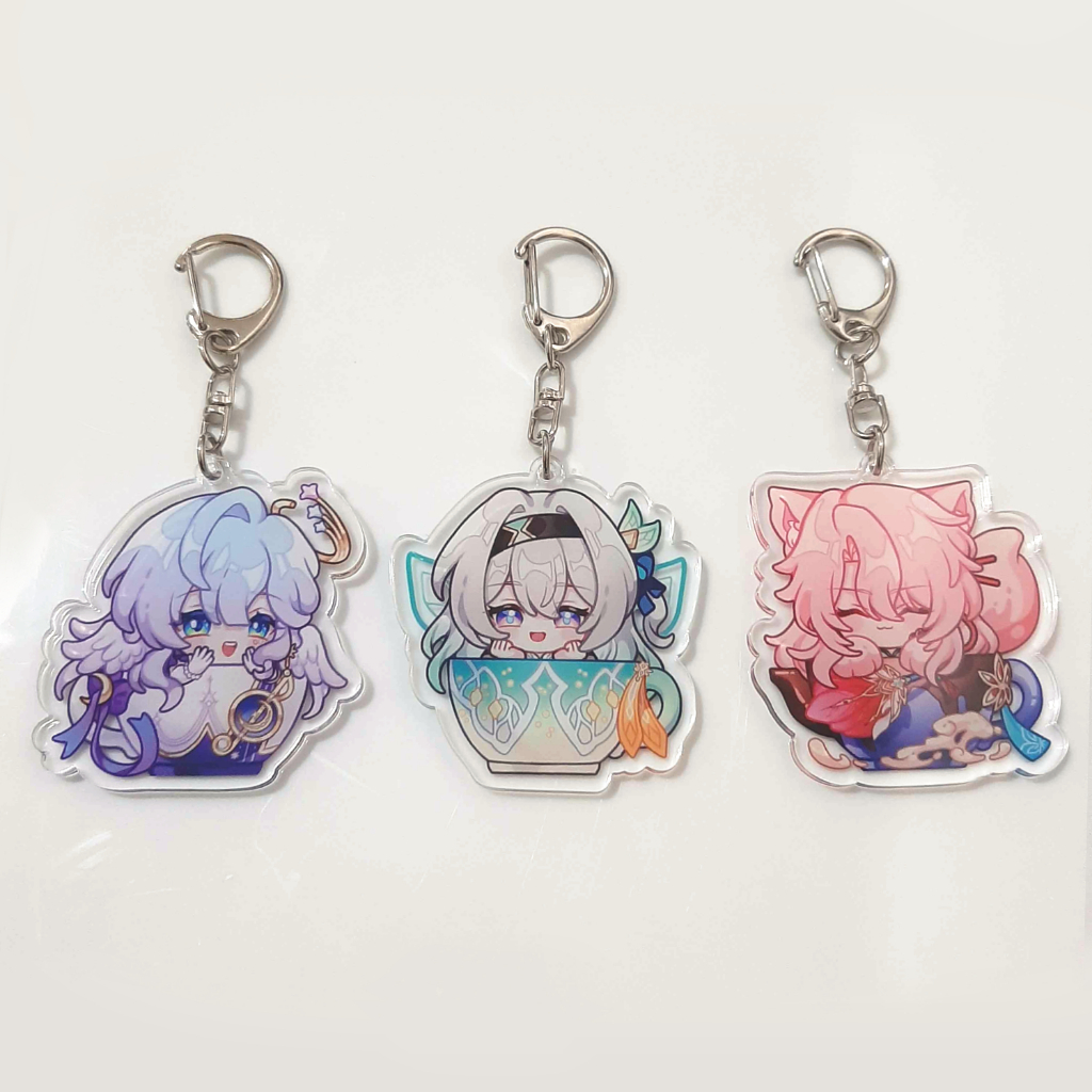 พวงกุญแจอะคริลิก5cm แฟนอาร์ต รางดาว (Honkai Star Rail) | set แก้ว Robin Firefly Jiaoqiu Kafka Boothill Argenti Sparkle
