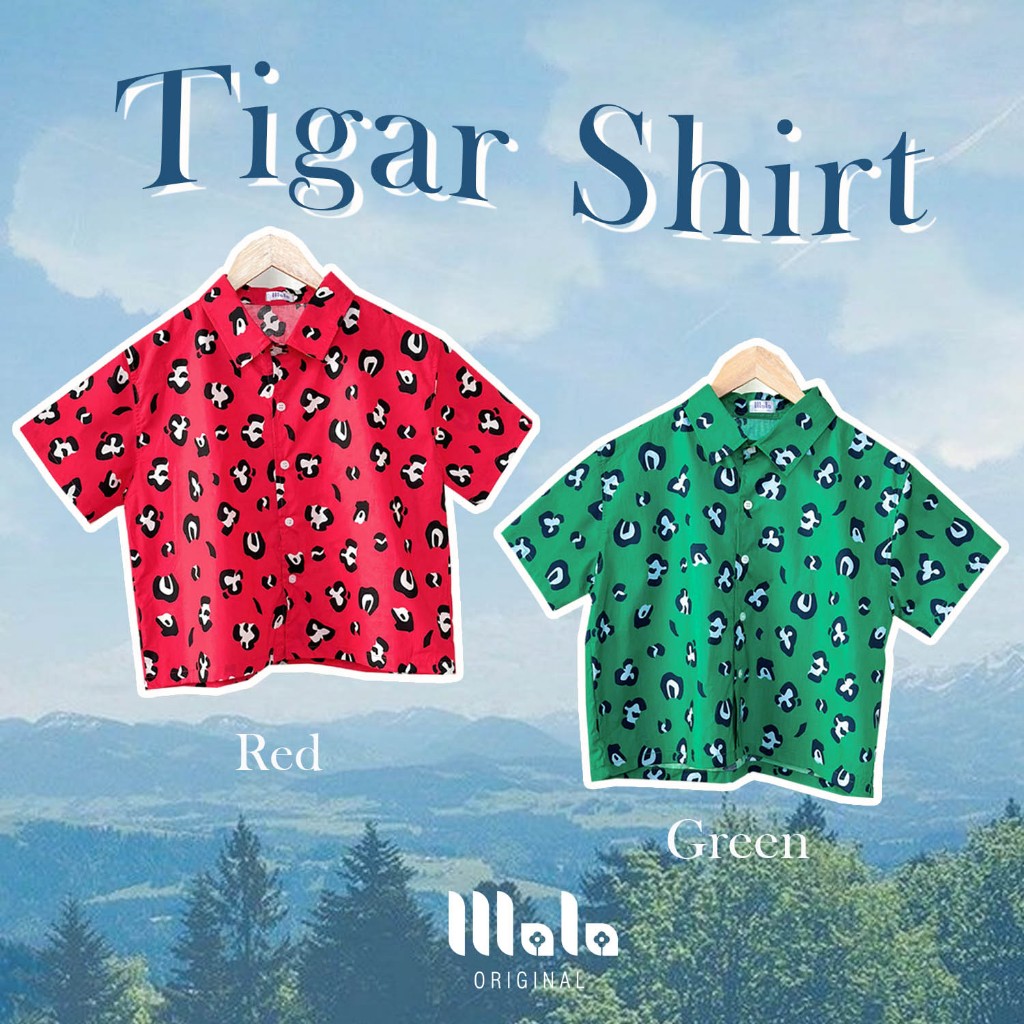 New in Tigar Shirt เสื้อเชิ้ตครอปลายเสือ