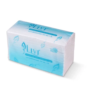 LIVI กระดาษเช็ดมือชนิดแผ่น ทิชชู่ กระดาษทิชชู่ (Virgin)