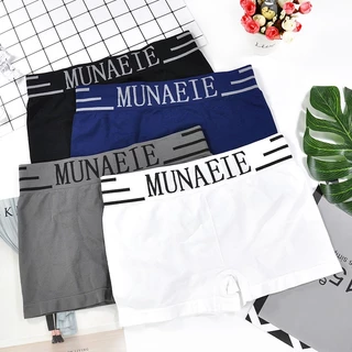 【เซ็ต 10ตัว】ชุดชั้นในชาย A19 กางเกงในชาย Boxer ผ้านิ่ม ใส่สบาย กางเกงใน MUNAELE รอบเอวฟรีไซส์ 26-38นิ้ว ระบายอากาศได้ดี
