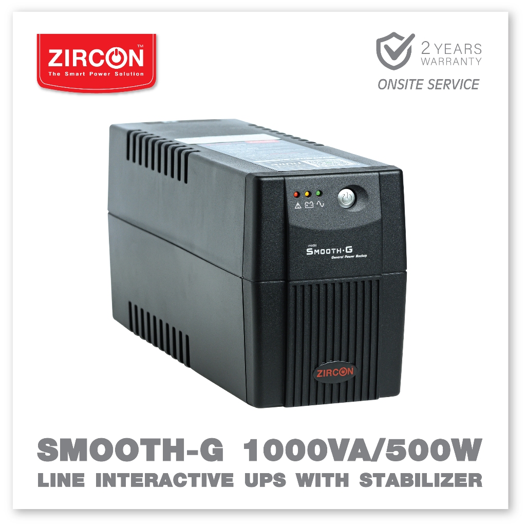 EASY UPS 1000VA SMG-SERIES เครื่องสำรองไฟ สำหรับคอมออฟฟิศ/ออลอินวัน/CCTV/TV/Router/อื่นๆ ประกัน 2 ปี