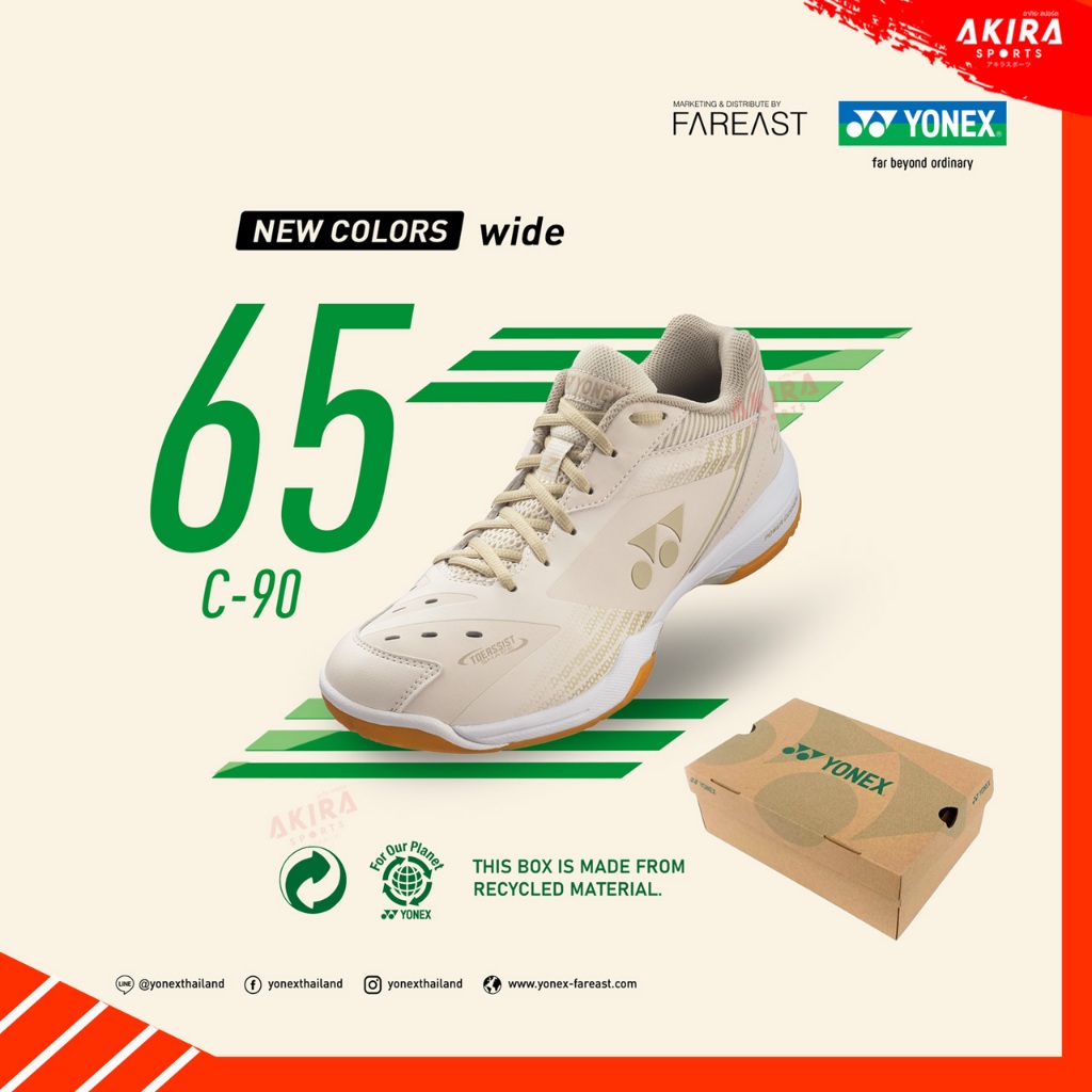 YONEXรองเท้าแบดมินตัน รุ่น Yonex POWER CUSHION 65Z C90 WIDE LIMITED EDITION หน้าเท้ากว้างใส่สบาย