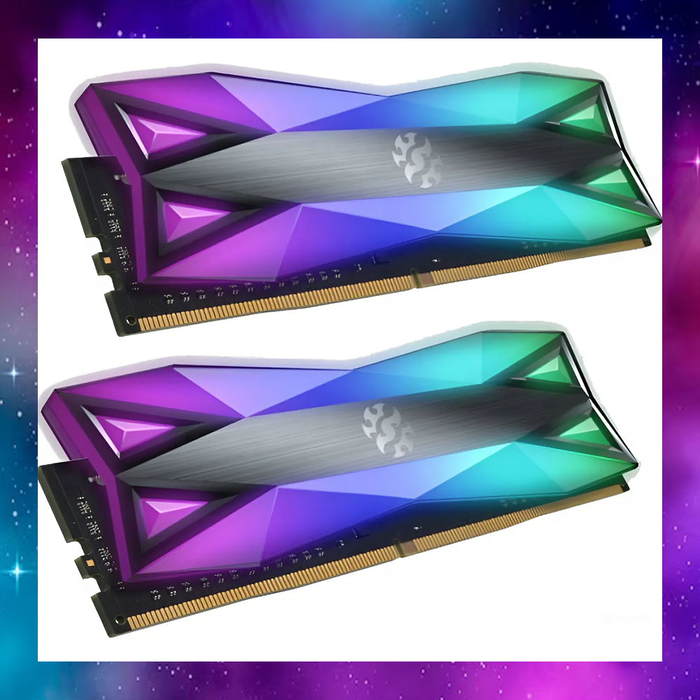16GB (8GBx2) DDR4 3200MHz RAM (หน่วยความจำ) ADATA SPECTRIX D60G (AX4U32008G16A-DT60 RGB) ใช้งานปกติ 