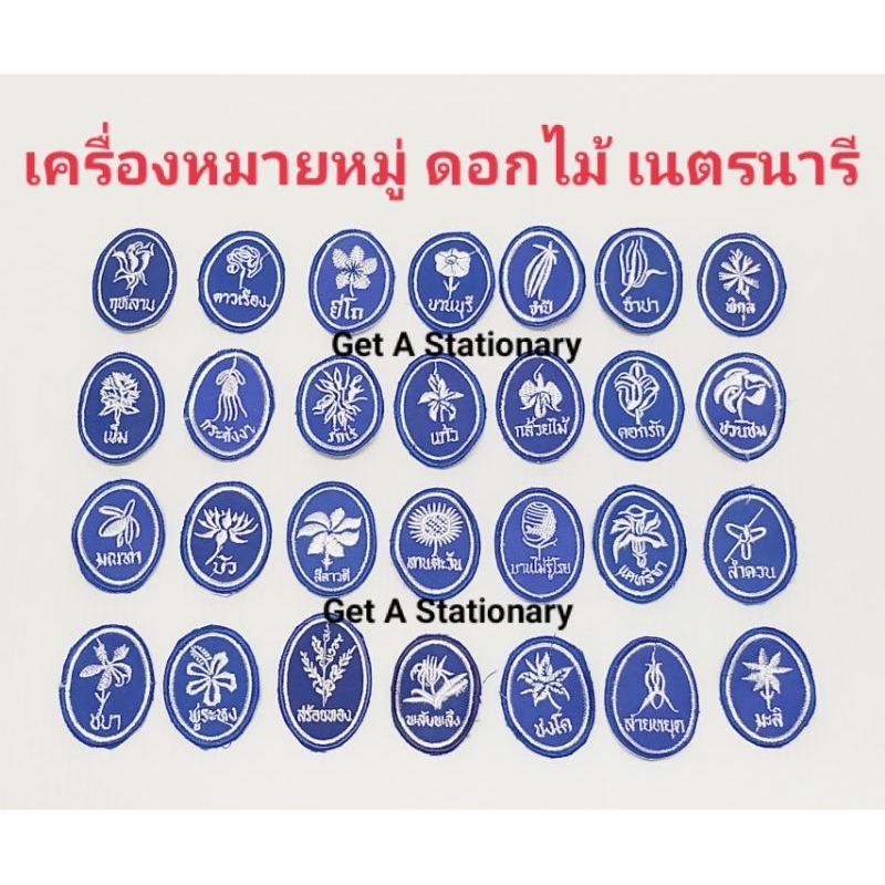 [ปลีก-ส่ง] ป้ายหมู่ ดอกไม้ เนตรนารี สามัญ ป.4-ป.6 ประดับแขนเสื้อ เนตรนารี