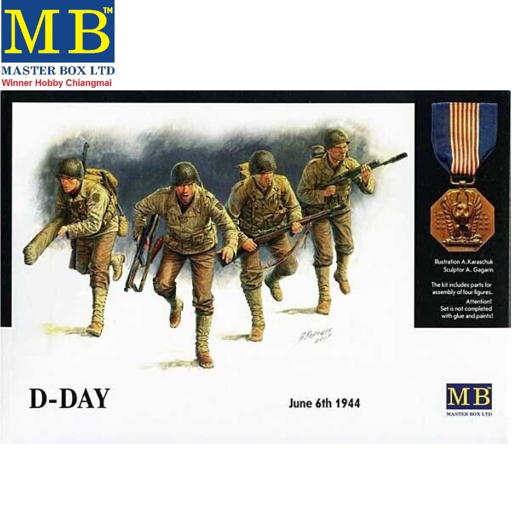 โมเดลฟิกเกอร์ Master Box 3520 D-DAY June 6th 1944 (1/35)