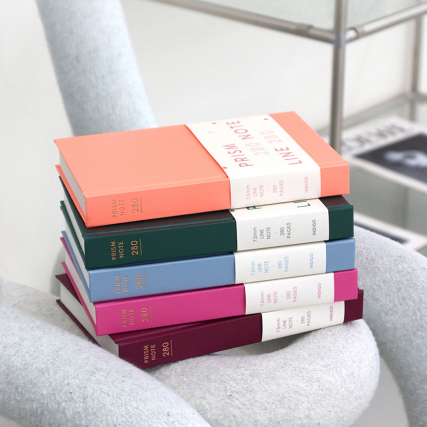 Prism Hard Cover Note 280 (Line) สมุดโน้ตปกแข็ง แบบมีเส้น นำเข้าจากเกาหลี