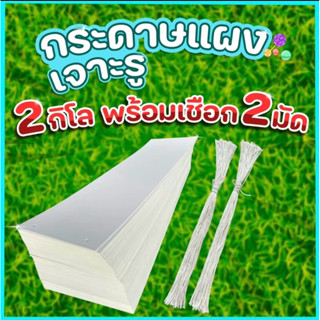 กระดาษแผงเจาะรู2กิโลกรัมพร้อมเชือกร้อยหัวแผง2มัด