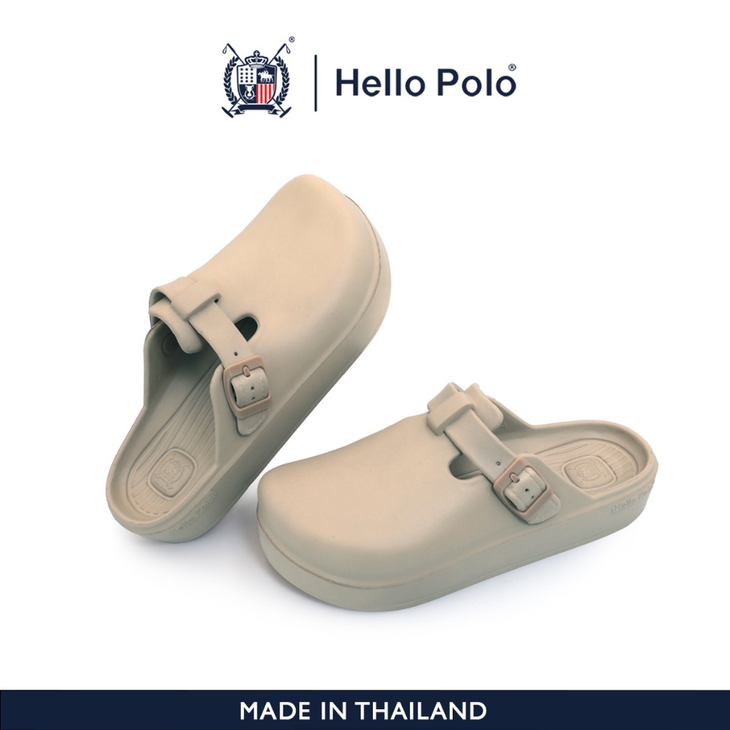 Hello Polo แฟชั่นฤดูร้อนสำหรับผู้  ผู้หญิง รองเท้าแตะกันลื่น, เบาสบาย ทนต่อการสึกหรอ เหมาะสำหรับทุกฤดูกาล  HP8036