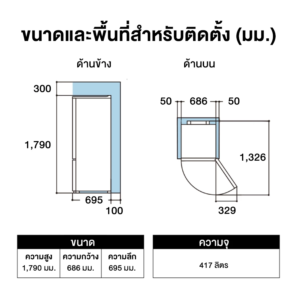 Panasonic ตู้เย็น 2 ประตู (14.8 คิว , สี Black) รุ่น NR-BX471GPKT Prime Fresh -3°C Econavi thumbnail 3