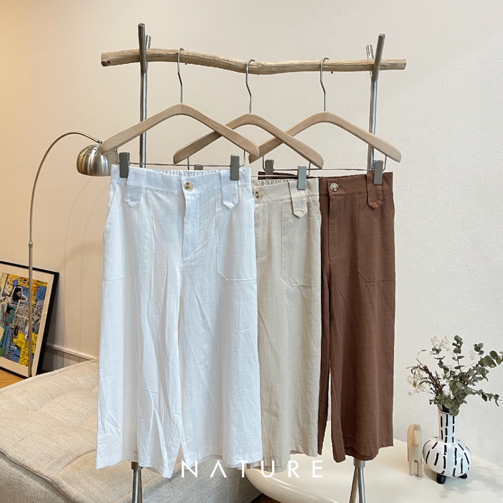 ลด 𝟲𝟬.-พิมพ์ NTBCTT nature.bkk - PTN7090 กางเกงขายาวเกกิ GeGi pants