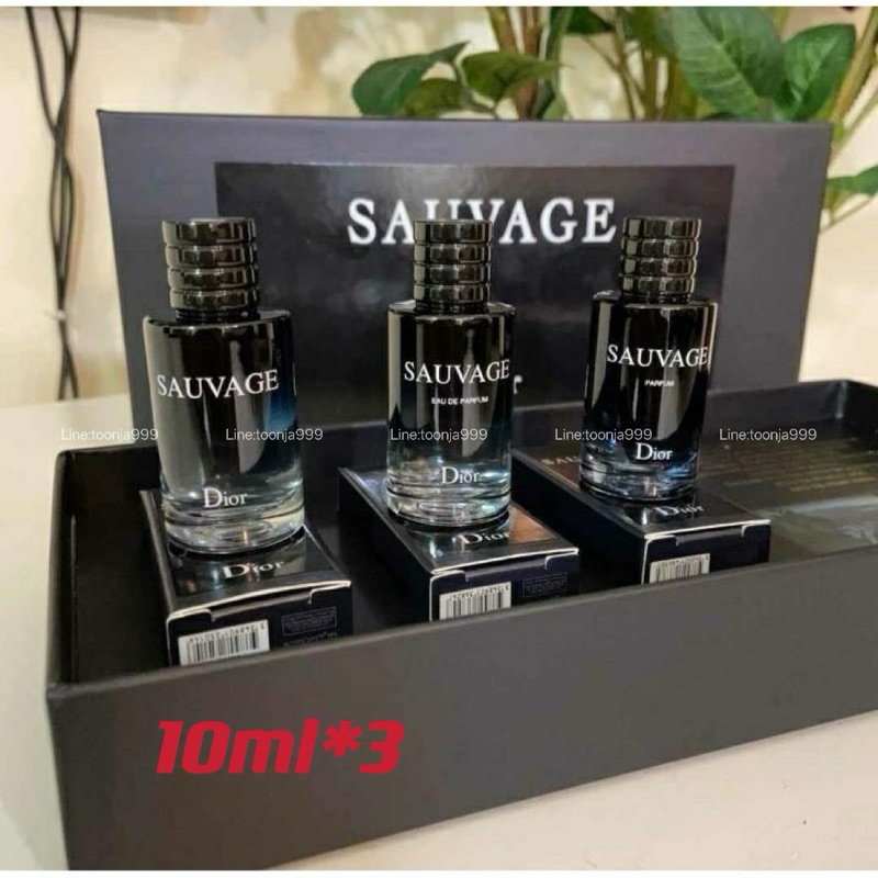 Set น้ำหอม Perfume miniature gift set perfume Dior sauvage 10ml*3 หัวแต้ม