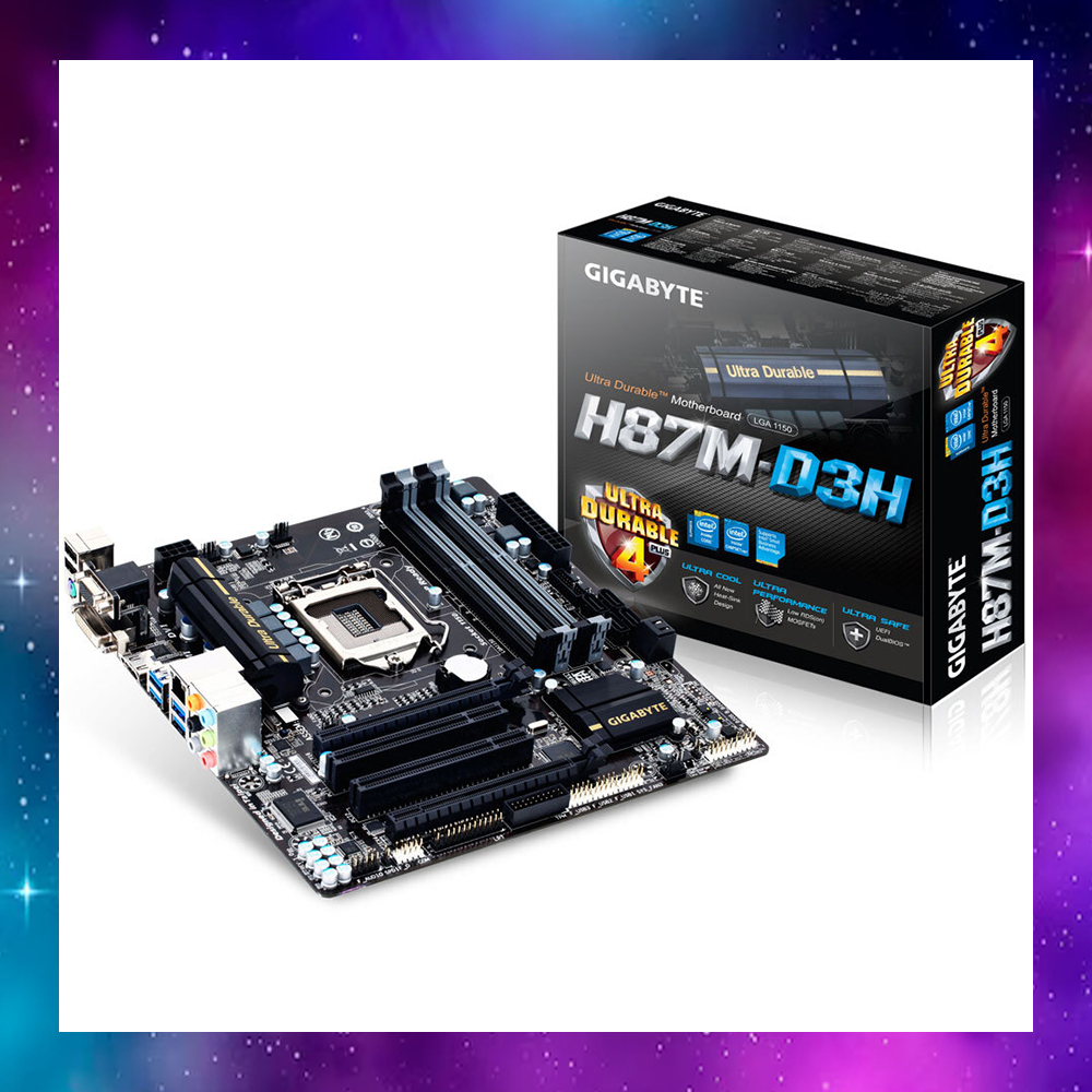 MAINBOARD (เมนบอร์ด) 1150 GIGABYTE H87M D3H GEN4 ใช้งานปกติ