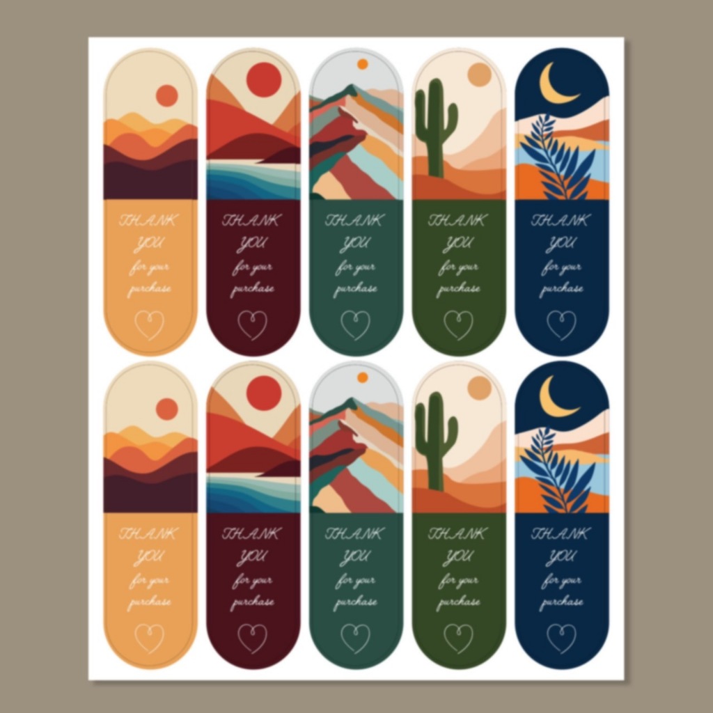 สติ๊กเกอร์ ขอบคุณ สติ๊กเกอร์ติดกล่อง แพ็ค100ดวง sticker thankyou - รูปที่ 3